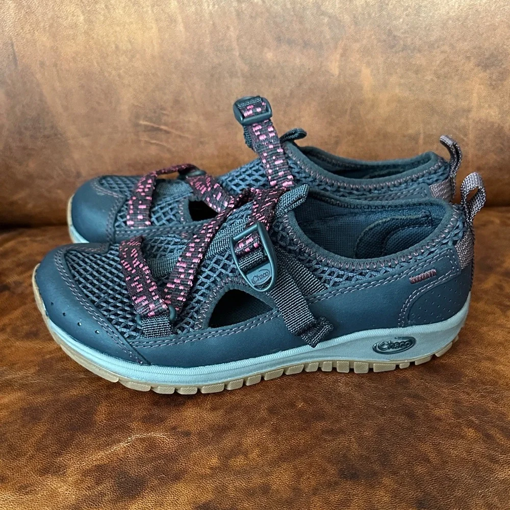 Chaco Odyssey Sandals Kids' Navy and Pink Water Shoes
